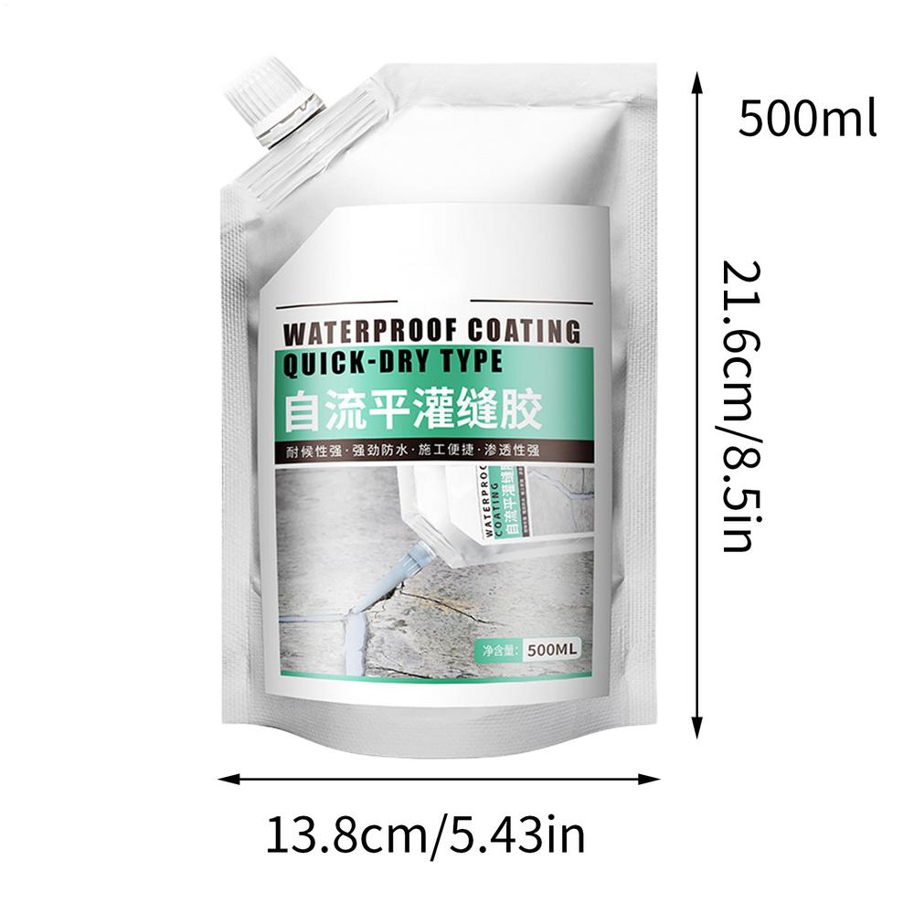 Wear-Resistant Concrete Crack Sealer 500ml Quick Dry Repair Adhesive Durable Filler Glue for Concrete Stone Brick Roof Crack