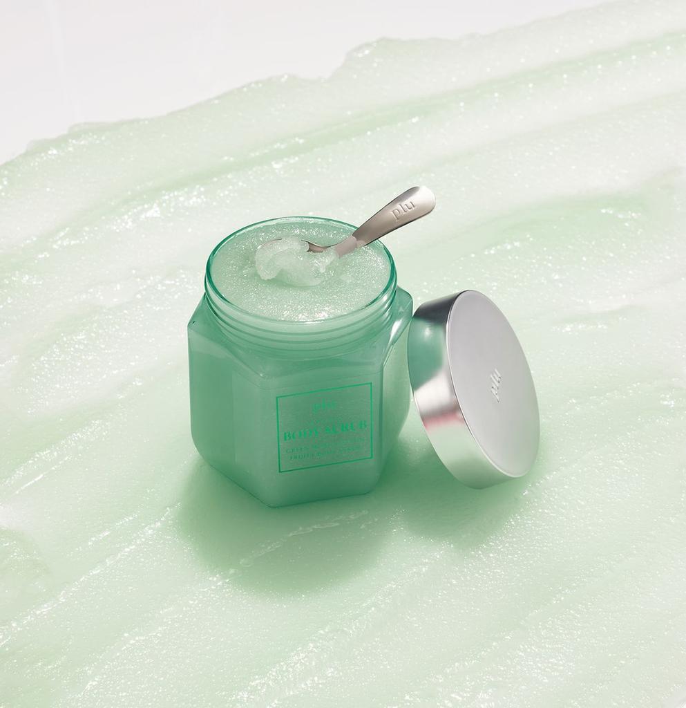 Perfumed Fruity Body Scrub Green Mong Cotton 500g + Silver Spoon