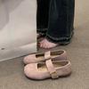 Shallow Single Shoes Female New Fairy with Skirt Mary Jane Shoes Flat Ballet Beanie Shoes