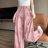 Narrow-fit Tie-dye Wide-leg Pants for Women, 2026 New Model, Ice Silk Cotton-linen Casual Summer Thin Tencel Linen Yamamoto Pants