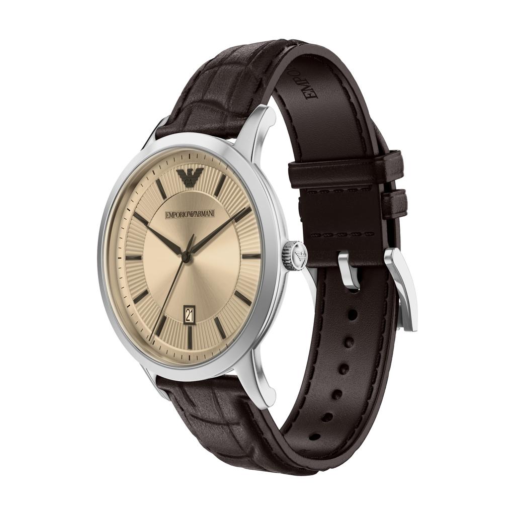 Emporio Armani Analog Leather Watch AR11783 Men's