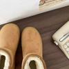 Sports and Leisure Shoes Fur Integrated Fleece Short Snow Boots Winter Warm Non-slip Thick-soled Cotton Shoes Bread Shoes