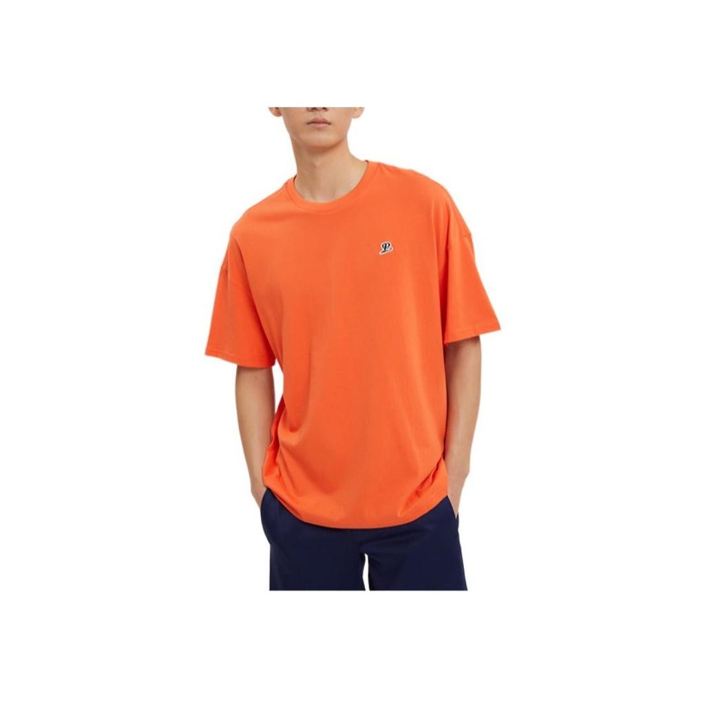 PUMA Back Print Logo Crew Neck Sports Casual Short Sleeve T-Shirt Men Tops Orange 538324-79