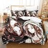 Personality 3D Printing Shaman King Bedding Set Cartoon Anime three-piece Set Adult Kid Bedroom Duvet Cover Sets Home Textiles