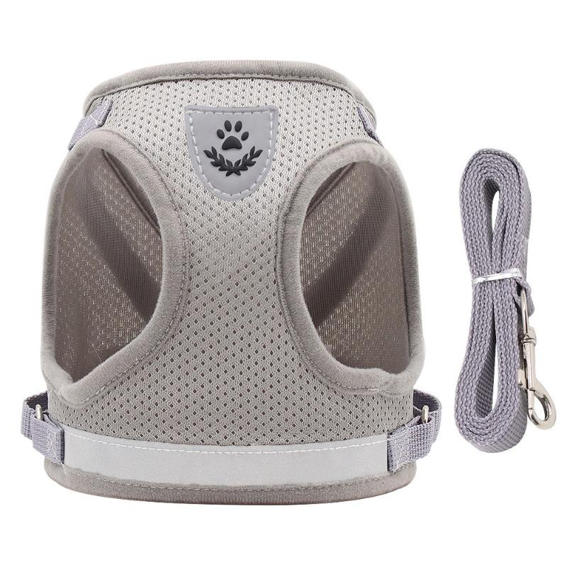 Anti-breakaway Cat Traction Rope Vest-style Cat Chest and Back Reflective Harness Lightweight Cat Harness Pet Traction Rope