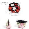 Komon Kobo Puffy Clasp Modern Plum Blossom Futako Wa Edo 0217 3.6-inch Pouch, (Pink), Chirimen, Kyoto, KOMONO, Komon,