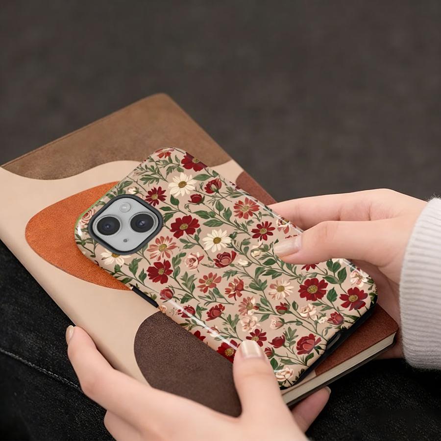 Retro Little Flower Fashion Soft Cover Capa Phone Case for Apple iPhone 17 15 16 16e 12 Air 11 XS XR 13 14 Pro Max Plus
