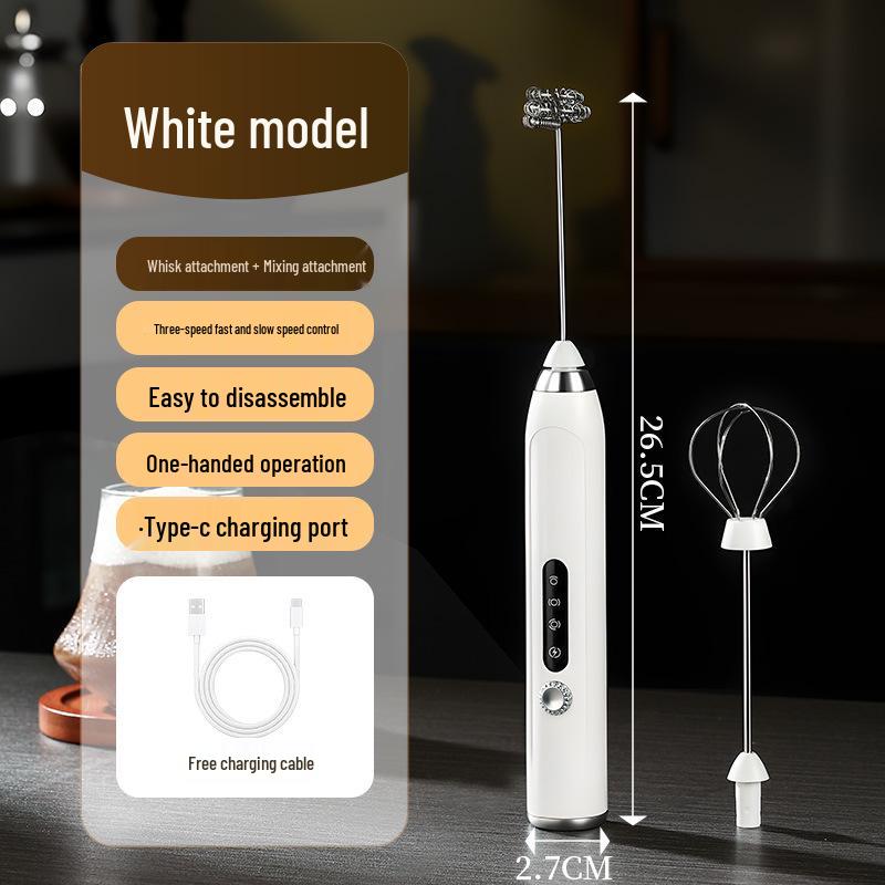 Wireless Electric Handheld Egg Beater & Milk Frother for Cream, Cake, Coffee, Baking