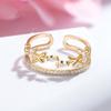 925 Sterling Silver Ring Open Adjustable Silver/Gold Ring Fashion Exquisite Student Girlfriend Jewelry Accessories Wedding Party