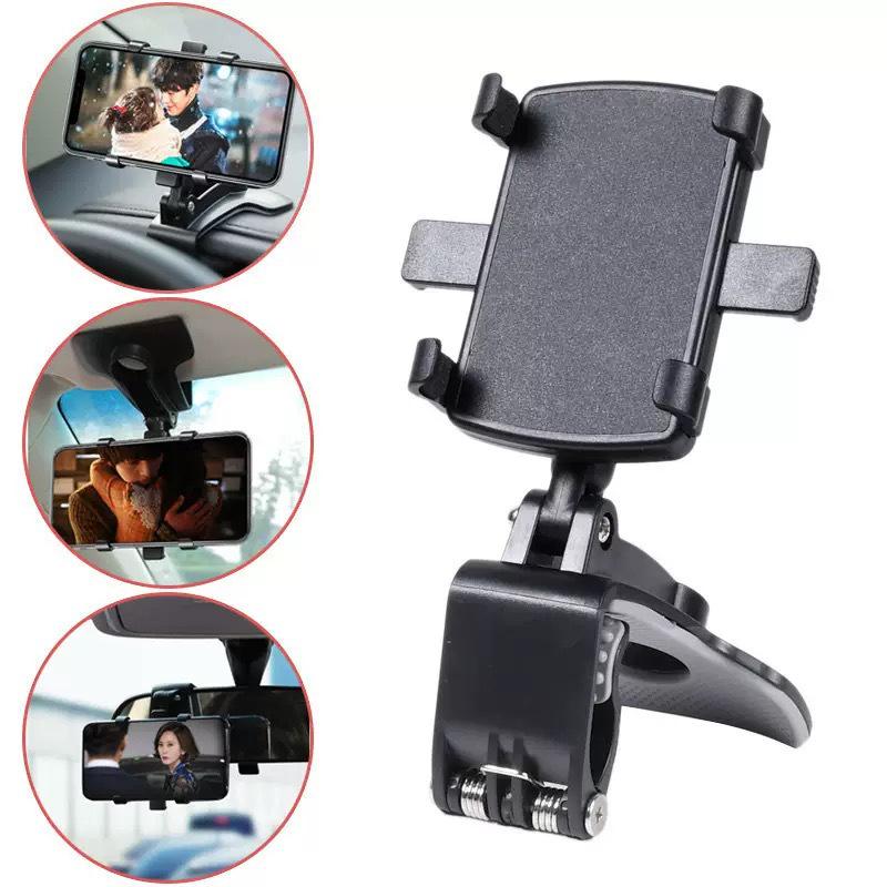 Car Dashboard & Console Phone Holder - Rearview Mirror & Sun Visor Mount Styles