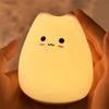 7 Farben Weiche süße Katze Nachtlicht Kitty Lampe Geburtstagsgeschenk Kinder Baby Kleinkind Teen Silikon Kawaii Nachtlicht Kinderzimmer Dekor