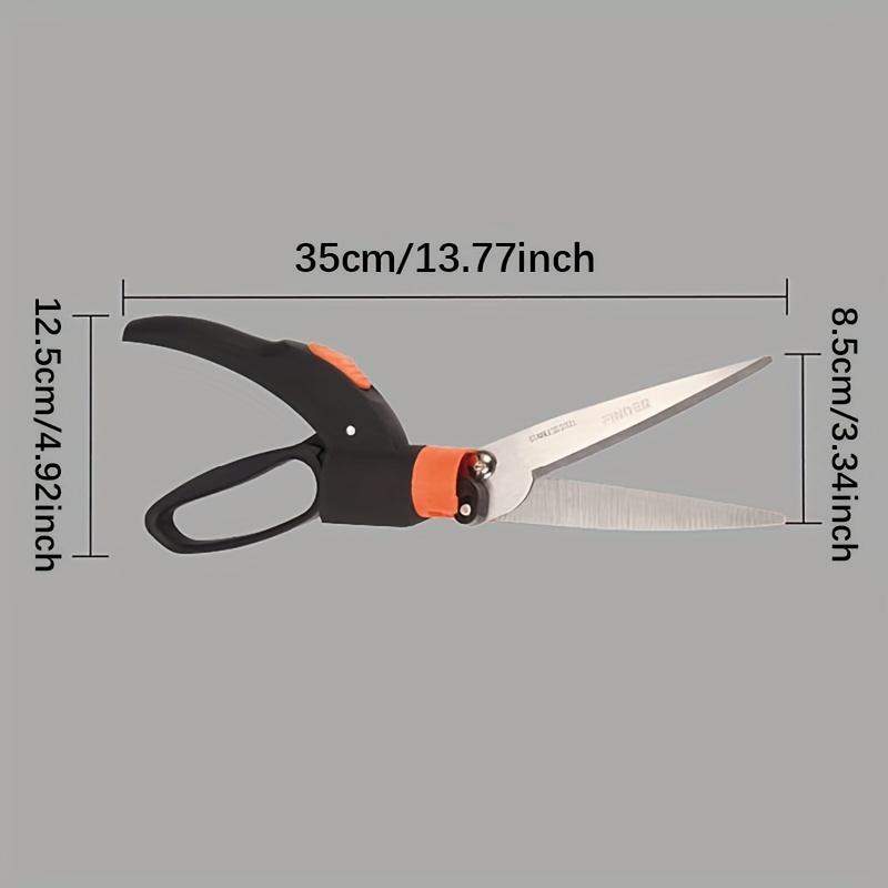 Swivel Garden Hand Pruners, 360 Degree Rotation Harden Stainless Steel Blade Lawn Scissors - Easy Edging, Extra Sharp Garden Hand Pruners