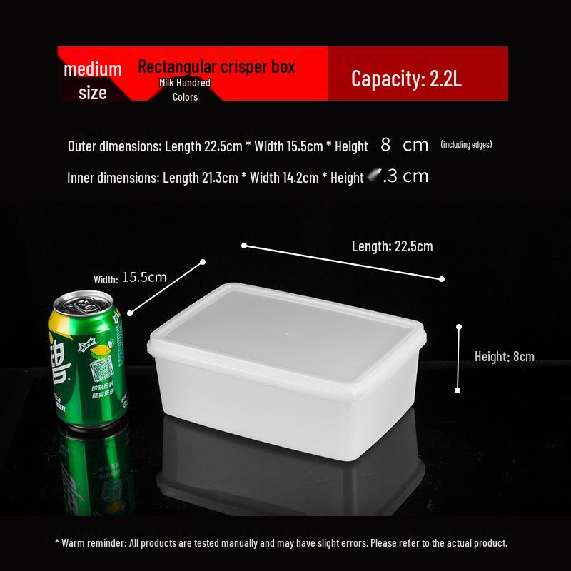 Food-Grade Milky White Plastic Storage Container for Kitchens & Restaurants, Anti-Fall, Ideal for Refrigerators and Commercial Use