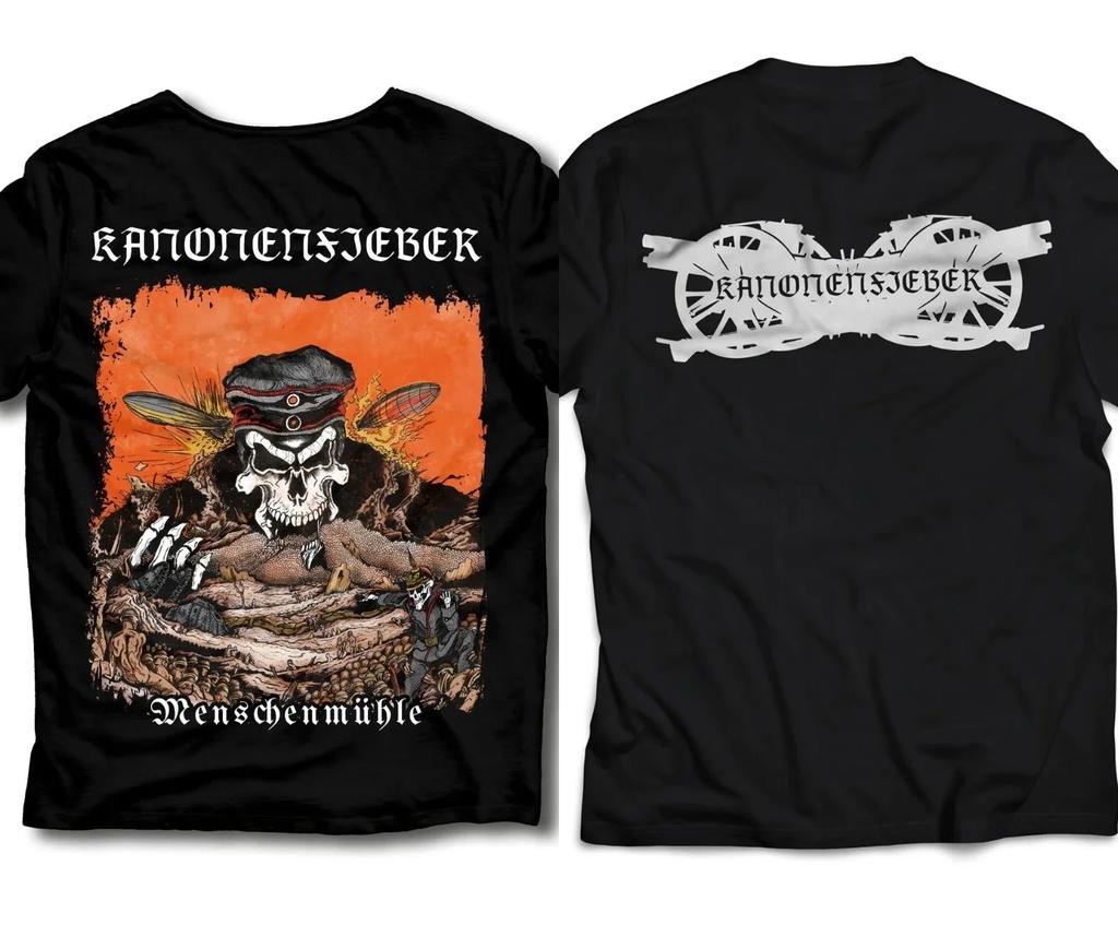 Rock Punk Tops Gothic Dark Heavy Metal Tshirt Kanonenfieber Pirnt Oversized Casual Cotton Streetwear FeUnisex Unisex Clothes Unisex