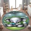 1Pc Elephant Circular Print Rug - home decoration Carpet For Living Room Bedroom Flooring Computer Chair Area Rug
