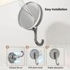 Easy Installs Suction Hook Holders ABS Not Drill Suction Hook Heavy Duty Adhesive Hook 57mm Diameter for Bathroom Kitchen
