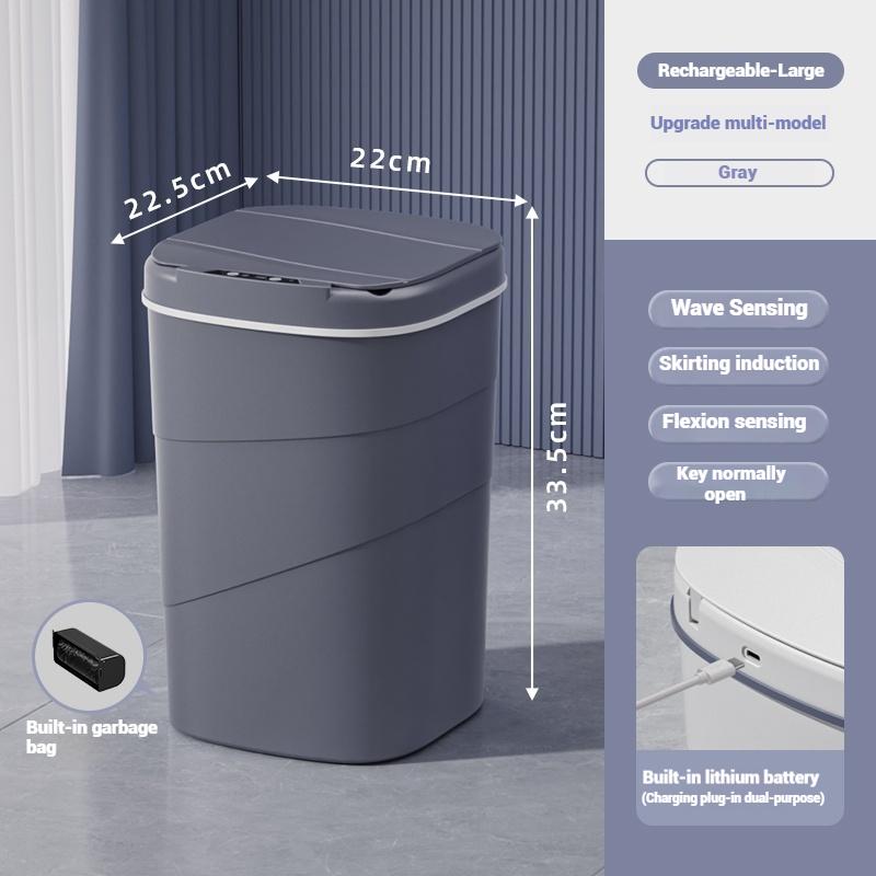 

16л Автоматический датчик мусорного ведра Электрический мусорный бак Водонепроницаемый кухонный мусорный бак Индукционный для ванной комнаты мусорный бак для вторичной переработки Charging