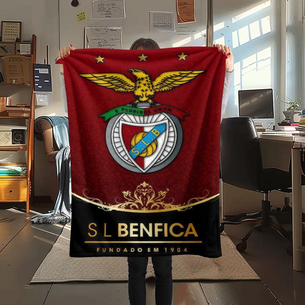 S.L. Benfica POSTER FlAannel Blanket, High Quality Comfortable for All Seasons, Home Decor, Warmth and Comfort