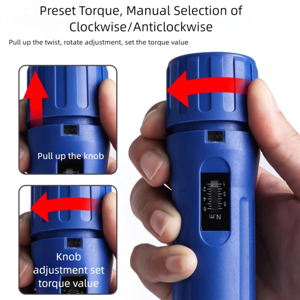 12 Preset Torque Screwdrivers 1-6Nm Adjustable High Precision Manual Wrench for Electrical Mechanical Repair Tool