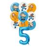 Cartoon Dog Man Theme Balloon Birthday Party Decoration Sherlock Dog Party Supplies Tableware Sets Popcorn Box Banner Plates