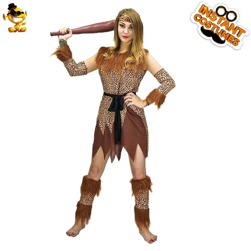 Halloween adult big girl cave primitive savage costume stage show party clothes cosplay costume