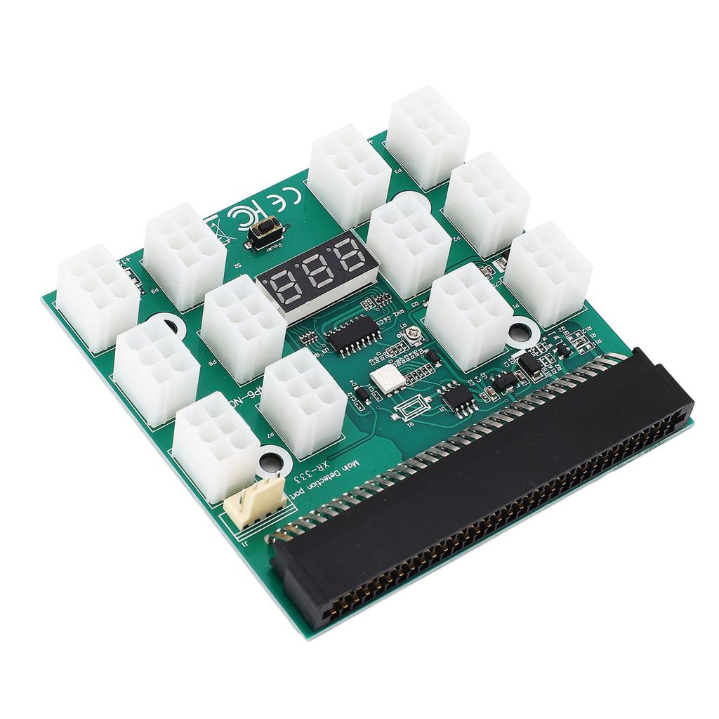 Power Supply Breakout Board Adapter Professional 1600W 12 Port ATX 6 Pin PSU Breakout Board for DPS
