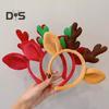 Christmas Antler Hairband Elastic Anti-slip Plush Fit for All Ages Christmas Hair Accessories Holiday Party Decoration Costume Festive Halloween