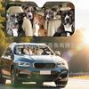 Platform Rottweiler Black Dog Print Car Front Glass Sunscreen Sunshade