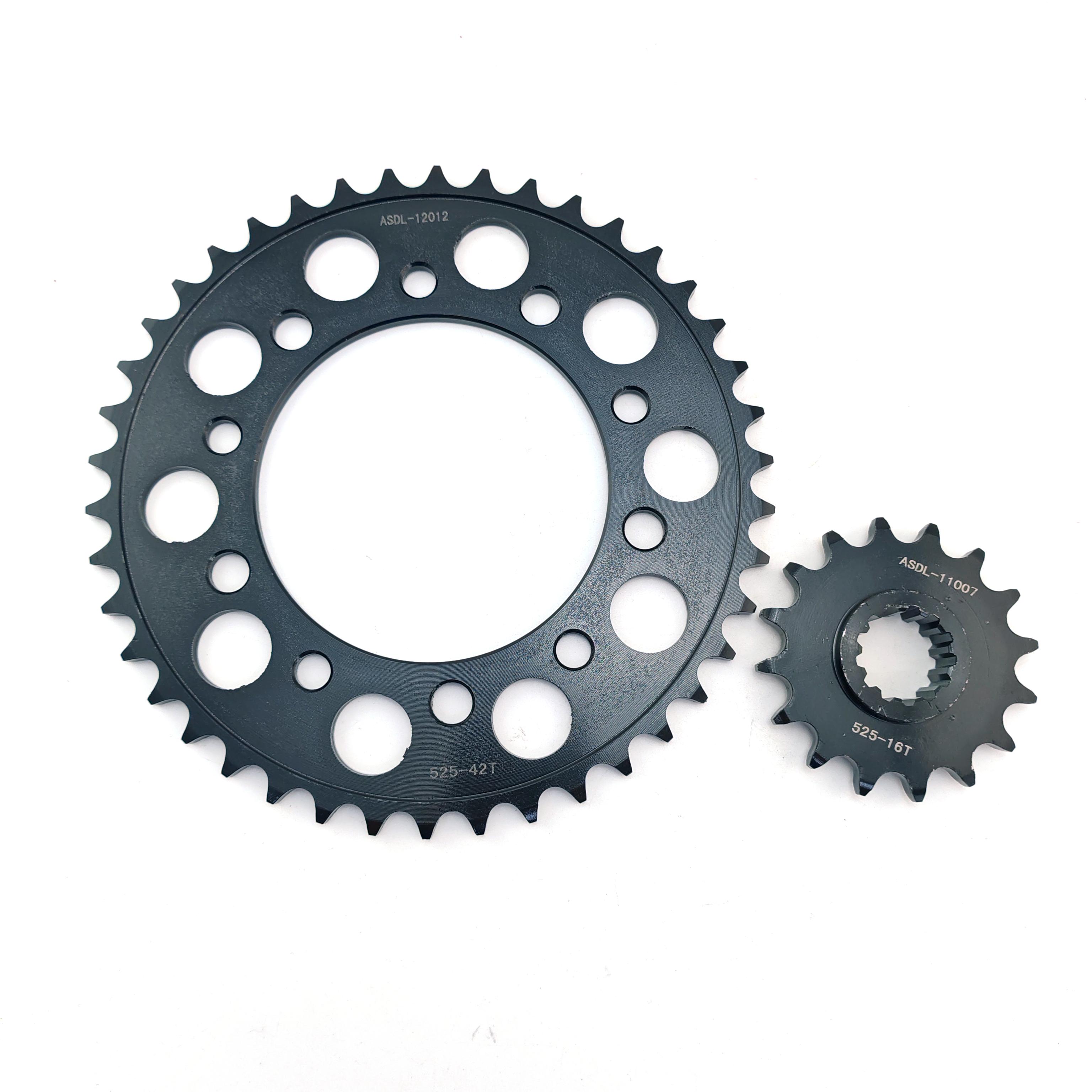 Suitable for Honda CB650F 2015-2023 large and small tooth sprocket set chain crank modification 525-42T a set