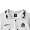 Skechers New Year Series Logo Comfortable Fashion Knitted Pullover Half-Zip Sweatshirt Men Sweatshirt Light-White Gray L125M004-0248