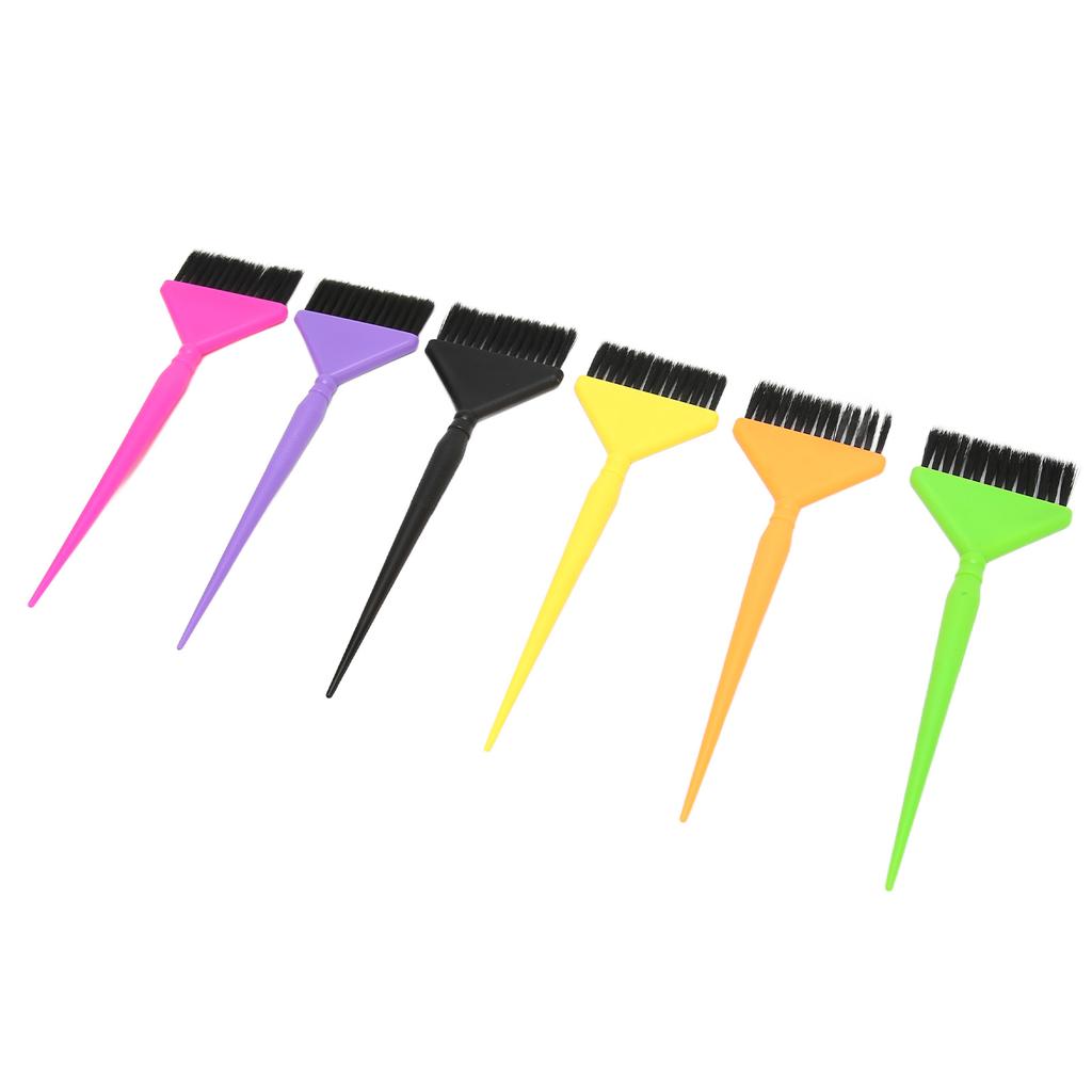 6pcs Hair Dye Brush Blending Multicolor Long Tail Hair Tinting Coloring Brush for Salon Home