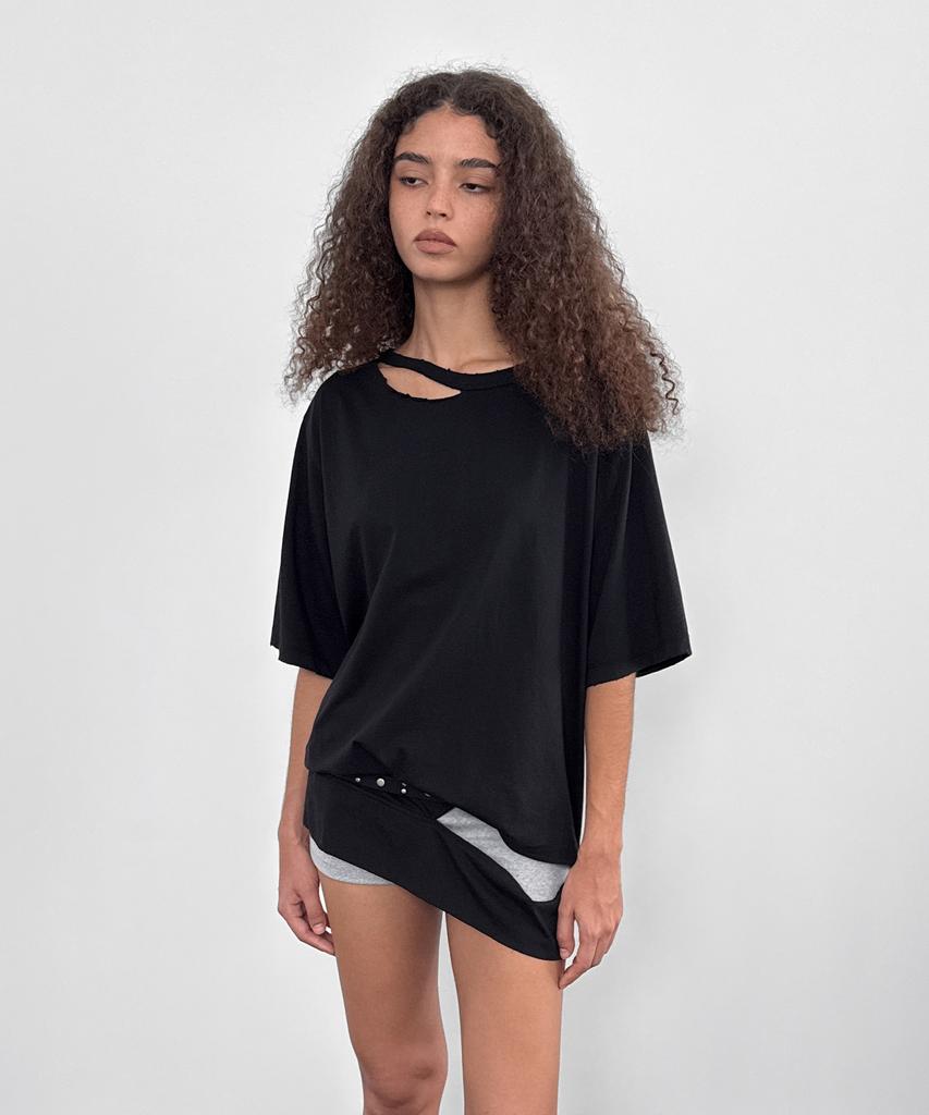 Saendeulig Overfit Washed Tee_Black