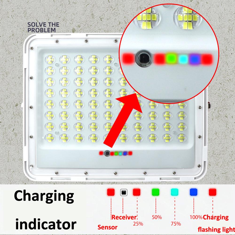 100W Solar LED Light Outdoor Remote Control  Waterproof For Garden Street Spotlight Powerful Solar Powered Floodlight Wall Lamp