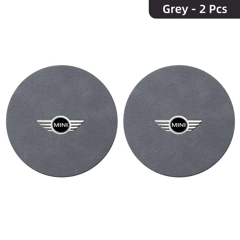 2Pcs Suede Car Water Cup Bottle Holder Anti-slip Mat Pad for BMW MINI F55 F56 R60 R59 R58 WORKS One Cooper JCW R57 R56 R55