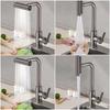 Stainless Steel Kitchen Faucet, Hot and Cold Mixing Tap, 4-Spray Modes Kitchen Faucet (Suitable for Farmhouse Kitchens, RVs, Lau