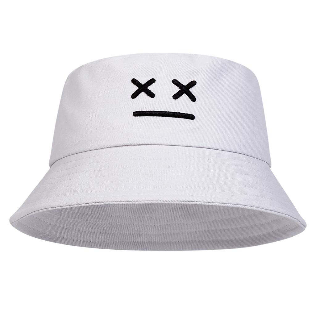 Sombrero de pescador unisex con cara sonriente, gorra de playa con parte superior plana y protector solar, gorras de hip hop, sombreros deportivos, sombrero de pescador