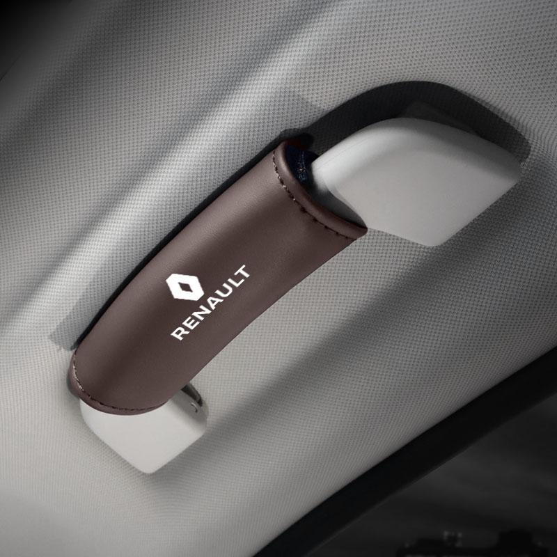 1Pcs PU Leather Roof Handle Anti-scratch Protector Case For Renault RS Clio Megane 2 3 4 Captur Trafic Twingo Scenic 2 Kadjar R888