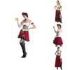 Oktoberfest Bayerisches Dirndl Bierkellnerin Cosplay Kostüm mit Puffärmeln