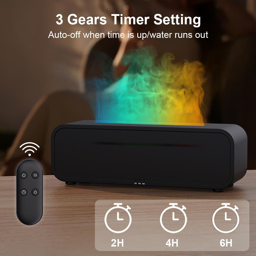 Flame Humidifier Essential Oil Diffuser Aroma Humidifier Aromatherapy Fragrance Diffuser for Home Simulation Flame Fire Diffuser