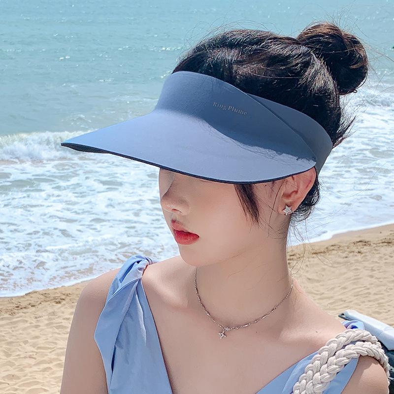 Senseless integrated sun hat women's 2025 new seamless sun protection hat UV protection empty top foldable sun hat