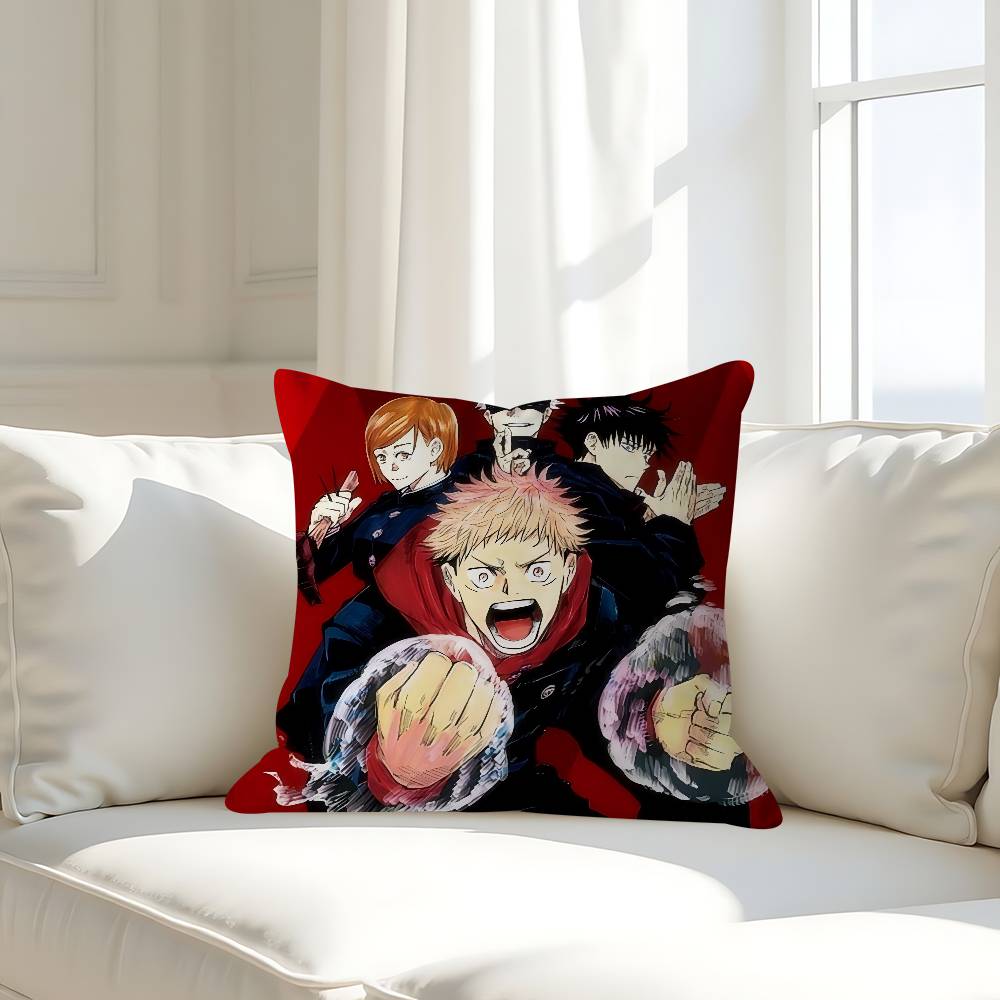 Аниме J-Jujutsu-Kaisen Наволочка Подушка для машины Декоративная наволочка для дивана машины Рождественский подарок 40x40см 45x45см 16x16Inch