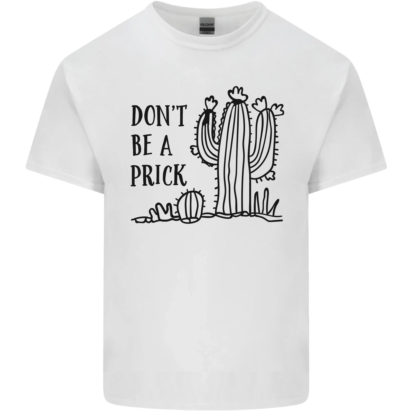 Be a Prick Funny Offensive Cactus Slogan Kids T-Shirt Childrens S