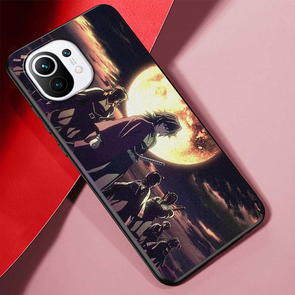 Anime Demon Slayer Case for Xiaomi Mi 11 Lite 5G 12 Pro Note 10 10T 9 SE 9T 10S 8 A2 Lite CC9 Redmi Note 11 9S TPU Phone Cover