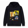Kids Boys Girls Pullover Hoodie, Little Jungle Friends Giraffe Zebra Animal Print Casual Hooded Sweatshirt for Children