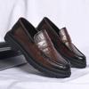 men Business Oxford Leather Shoes Men slip on Breathable Rubber Formal Dress Shoes Male Office Wedding Flats Footwear Mocassins