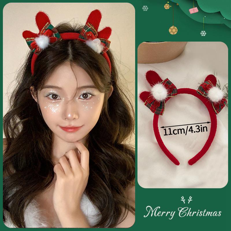 Christmas Hats Christmas Hairpin Decoration Party Headwear Cute Deer Headband Kawaii Hair Accessorie Navidad