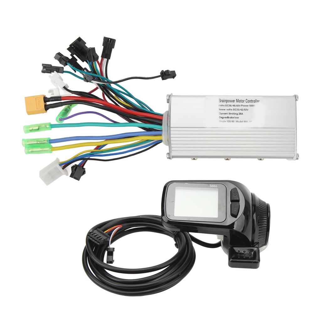 Brushless Motor Controller 36V 48V 60V 500W 28A 3 Mode Sine Wave Motor Speed Regulator with Display
