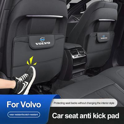 Skórzany Pokrowiec na Fotel Samochodowy dla Dzieci Mata Przeciw Kopaniu Torba do Przechowywania Do XC60 XC40 V60 V40 XC90 XC70 V50 S60 V70 S90 AWD S80 V90 EX30