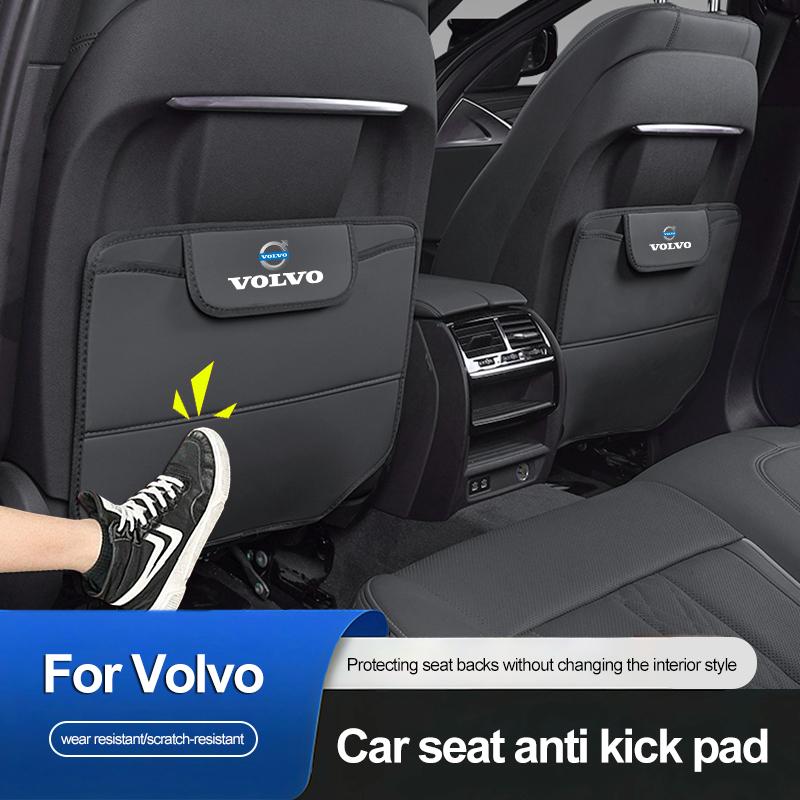 Leather Car Seat Protector Kids Anti-kick Pad Storage Bag For Volvo XC60 XC40 V60 V40 XC90 XC70 V50 S60 V70 S90 AWD S80 V90 EX30