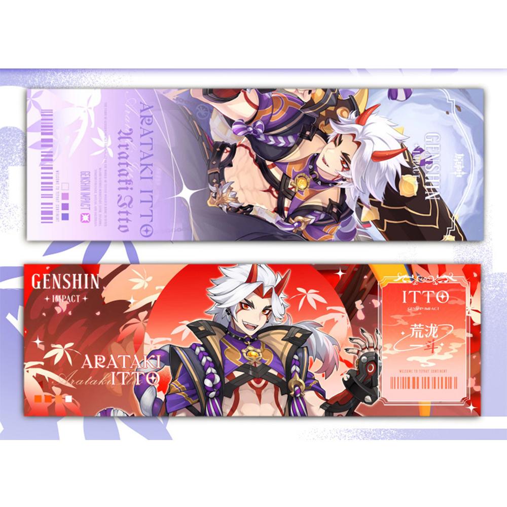 Genshin Impact Collection Karty Hry Záložka Furina Neuvillette Wriothesley Laser Oboustranná vstupenka Anime Tarotová karta Dárek